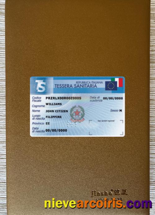 Italy Tessera Sanitaria (health insurance card) photolook